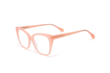 Women Urban Eyeglasses: Pat - Pink -SpaceSMART Eye Clinic (Diagonal View)